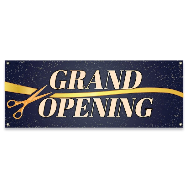Signmission Grand Opening Banner Concession Stand Food Truck Single Sided B-30075 - main